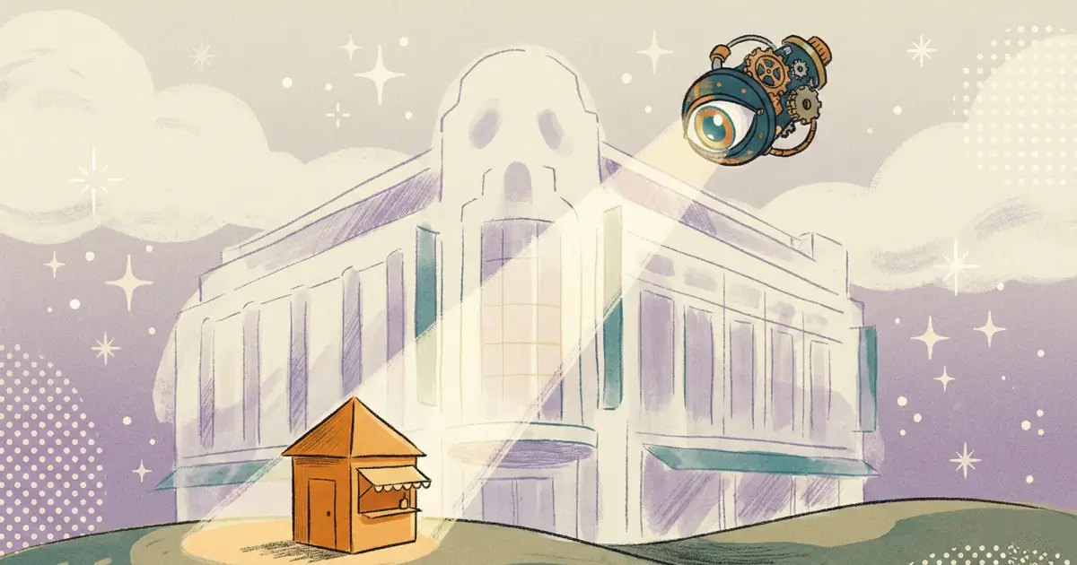 An illustration representing e-commerce products being discovered and cited by ChatGPT